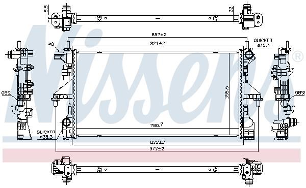 Nissens Engine cooling radiator – price 526 PLN