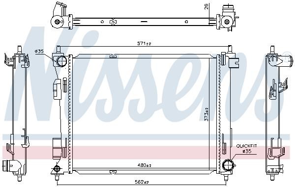 Nissens Radiator – price 506 PLN
