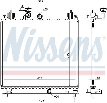 Nissens Radiator, engine cooling – price 618 PLN