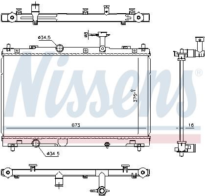 Nissens Radiator, engine cooling – price 498 PLN