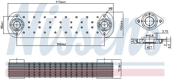 Nissens Oil cooler – price 753 PLN