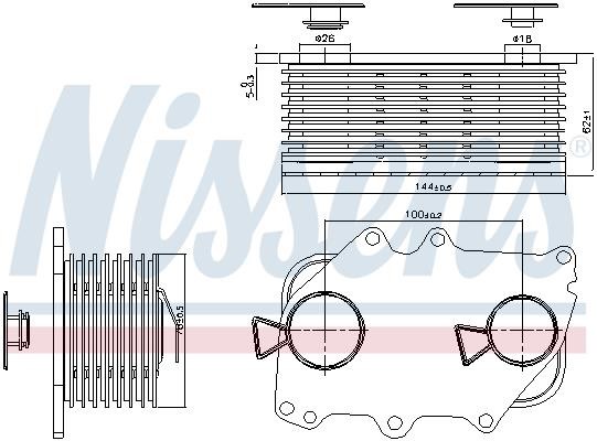 Nissens 91137 Oil cooler 91137 91137 Nissens Oil cooler