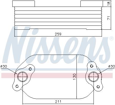 Nissens Oil Cooler, engine oil – price 864 PLN