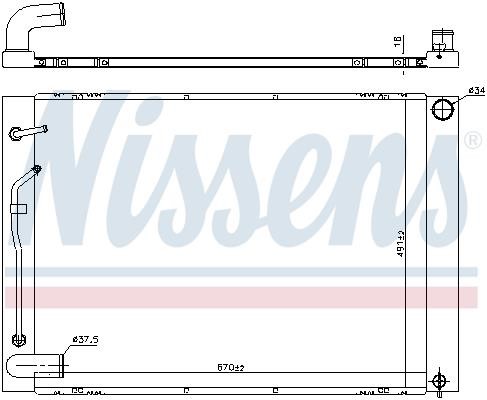 Nissens Radiator, engine cooling – price 936 PLN