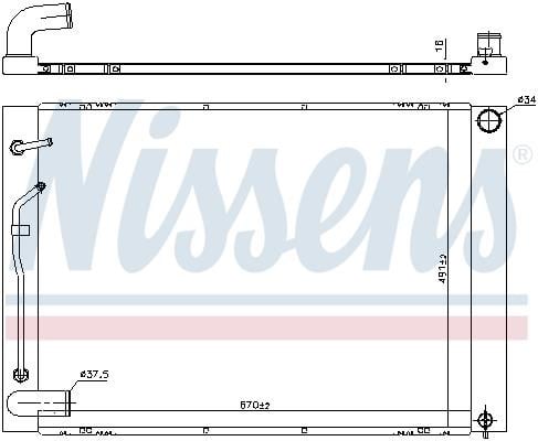 Nissens Engine cooling radiator – price 874 PLN