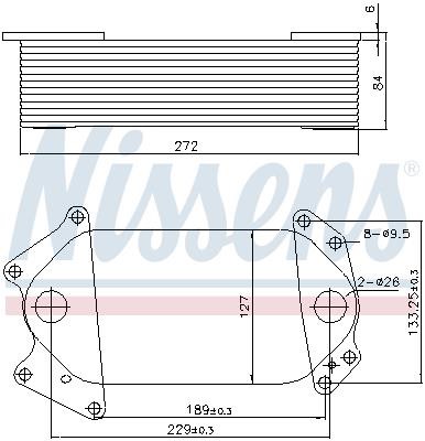 Nissens Oil Cooler, engine oil – price 1289 PLN