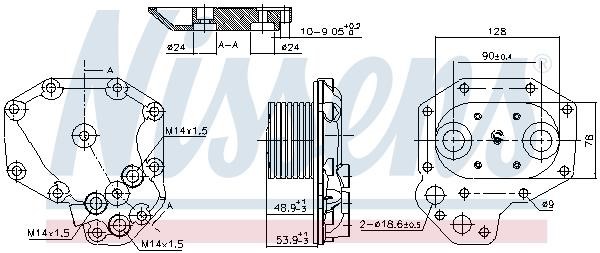 Nissens Oil Cooler, engine oil – price 503 PLN