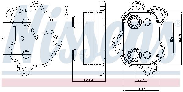 Nissens Oil cooler – price [object Object] PLN