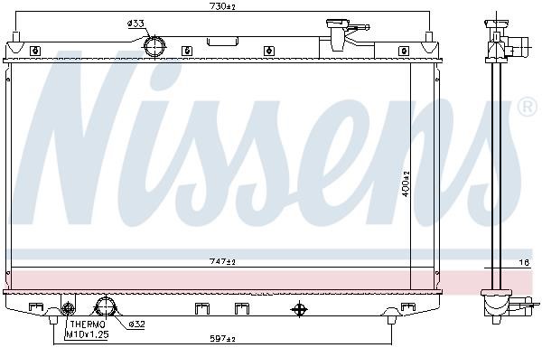 Nissens Engine cooling radiator – price 499 PLN