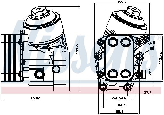 Nissens Oil cooler – price [object Object] PLN