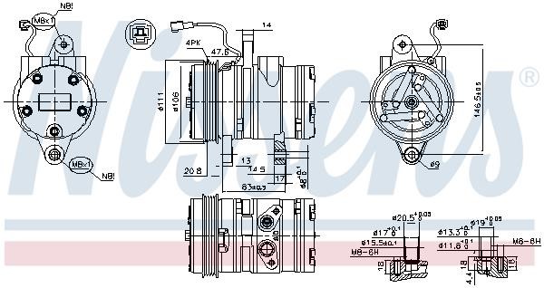 Compressor Nissens 89261