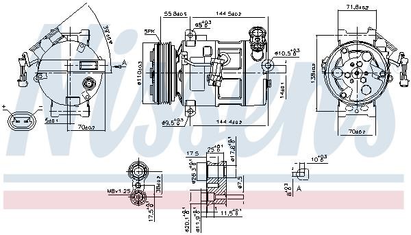 Compressor, air conditioning Nissens 89310