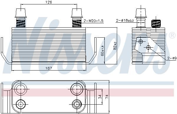 Nissens Oil cooler – price [object Object] PLN