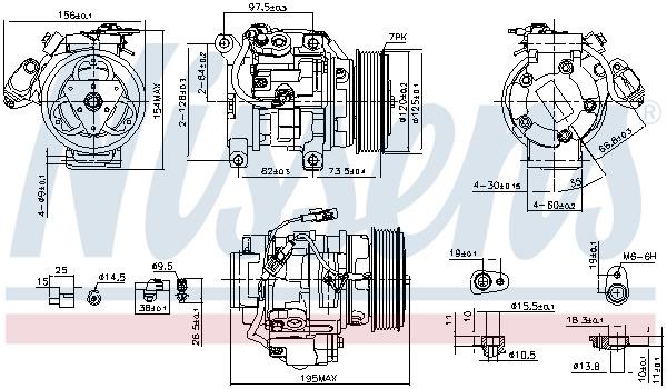 Nissens Compressor, air conditioning – price 1106 PLN