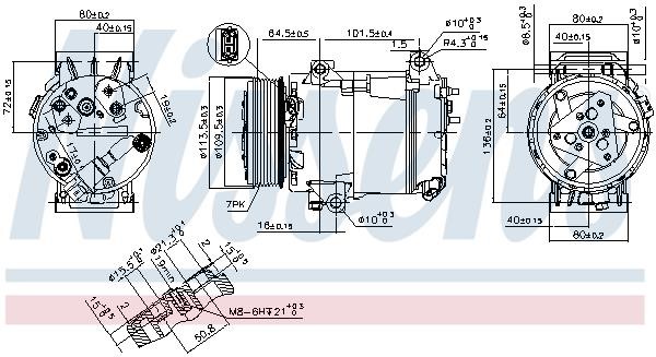Compressor, air conditioning Nissens 89481
