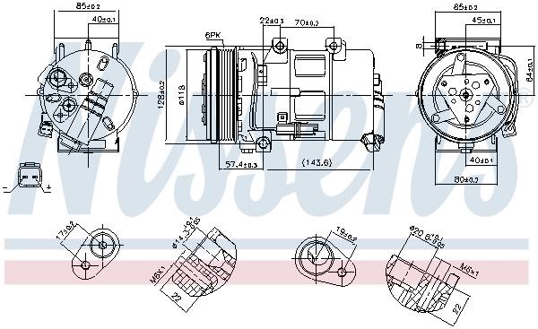Compressor, air conditioning Nissens 89493