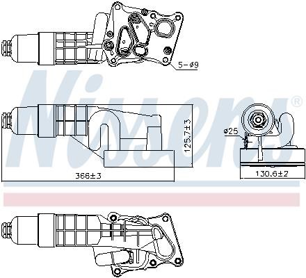 Nissens Oil Cooler, engine oil – price [object Object] PLN
