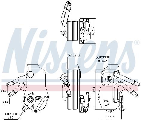 Nissens Oil Cooler, automatic transmission – price 359 PLN
