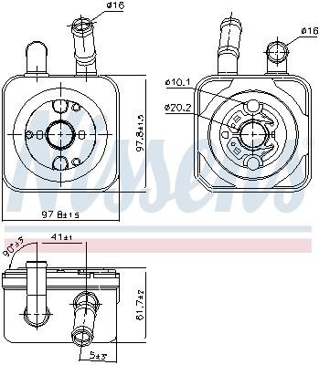 Nissens Oil cooler – price [object Object] PLN
