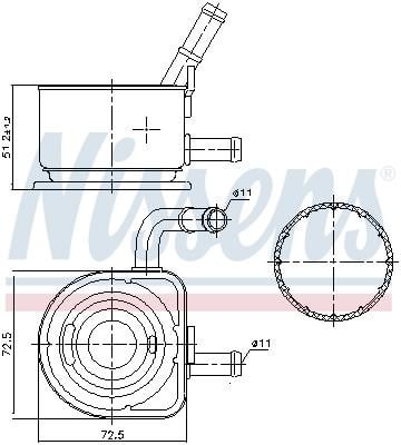 Nissens 91230 Oil Cooler, engine oil 91230