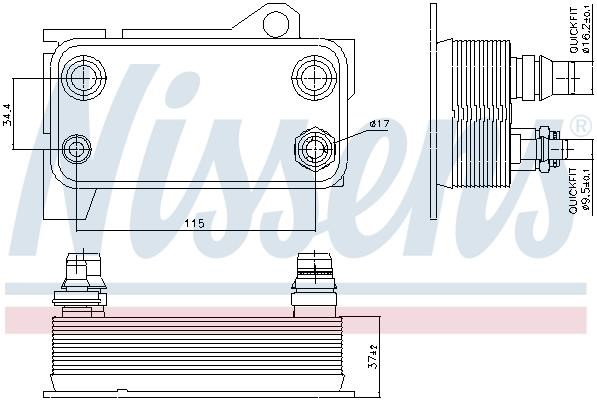 Nissens Oil Cooler, automatic transmission – price 322 PLN
