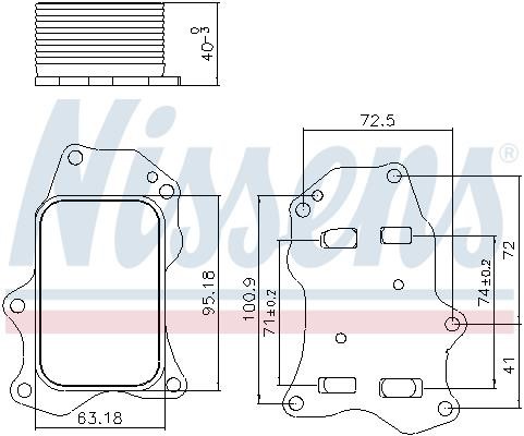 Nissens Oil Cooler, engine oil – price 383 PLN