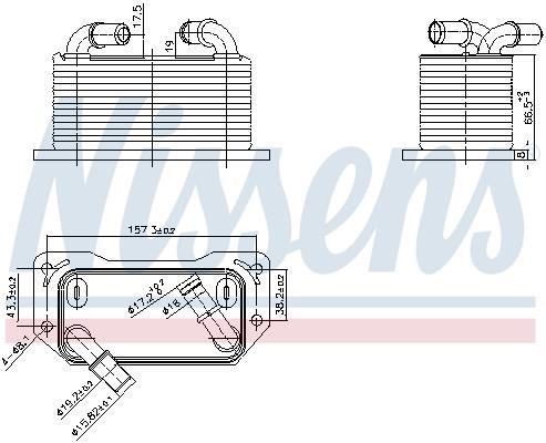 Nissens Oil Cooler, engine oil – price 376 PLN