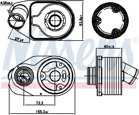 Nissens Oil cooler – price [object Object] PLN