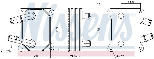 Nissens Oil cooler – price [object Object] PLN