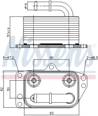 Nissens Oil cooler – price [object Object] PLN
