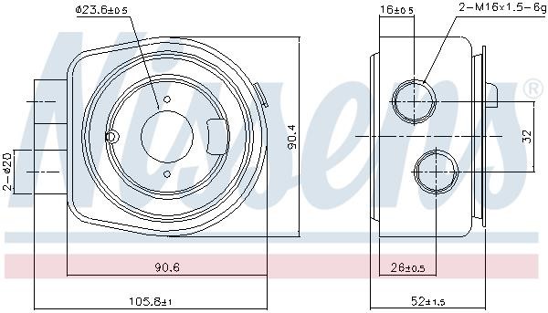 Nissens Oil cooler – price [object Object] PLN
