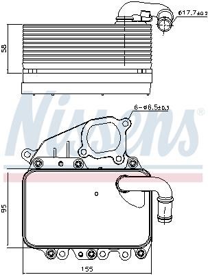Oil cooler Nissens 91100