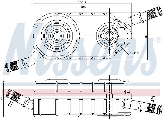 91287 Nissens Oil Cooler, automatic transmission