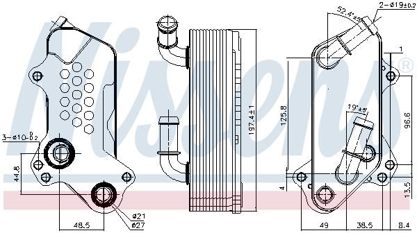 Nissens Oil cooler – price [object Object] PLN