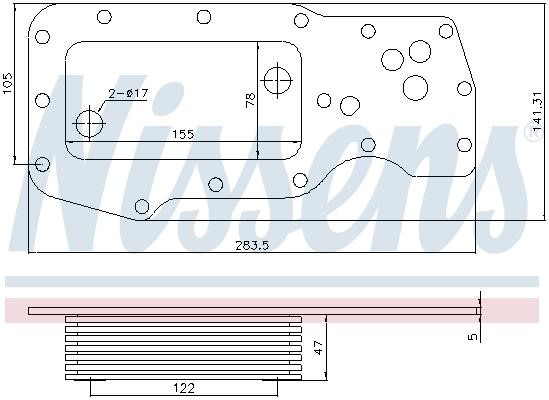 Nissens Oil cooler – price 593 PLN