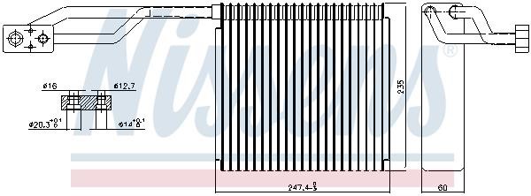 Nissens Air conditioner evaporator – price 661 PLN