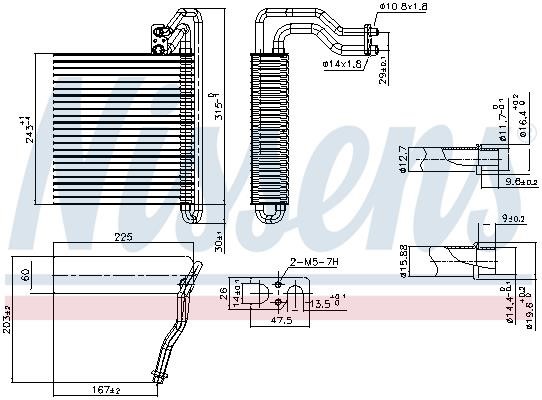 Nissens 92333 Evaporator, air conditioning 92333