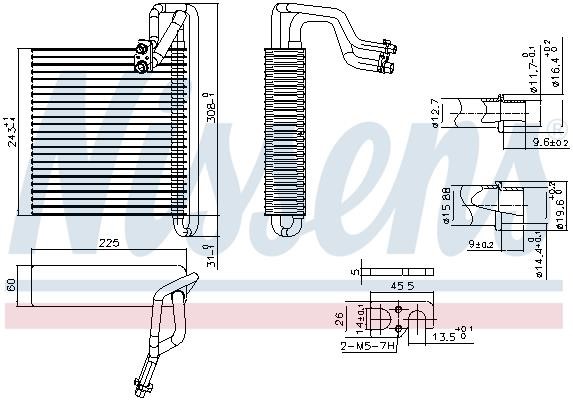AC Evaporator Ford Focus: 92336 Nissens Air conditioner evaporator