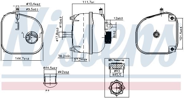 Nissens Expansion Tank, coolant – price 163 PLN