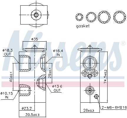 Air conditioner expansion valve Nissens 999351