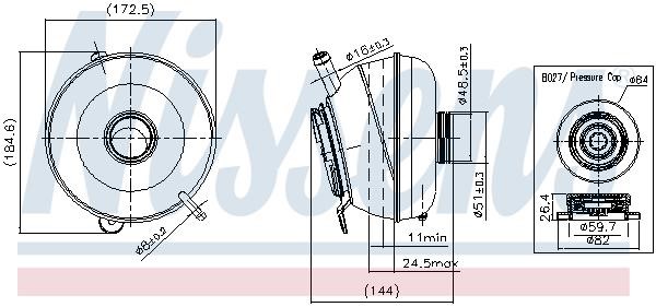 Nissens Expansion Tank, coolant – price 135 PLN