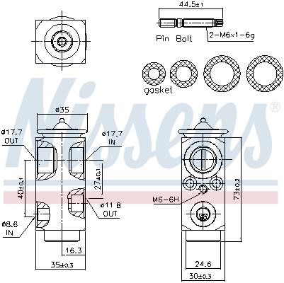 Nissens Air conditioner expansion valve – price 169 PLN