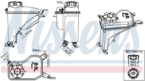 Expansion Tank, coolant Nissens 996268