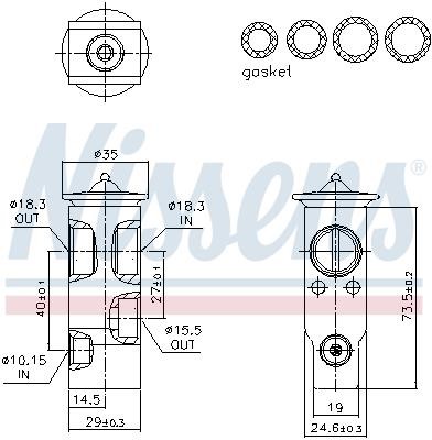 999388 Nissens Air conditioner expansion valve