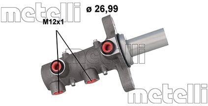 Brake master cylinder Fiat: 051168 Metelli Brake Master Cylinder