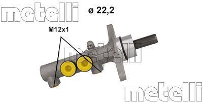 Metelli 05-1186 Brake Master Cylinder 051186