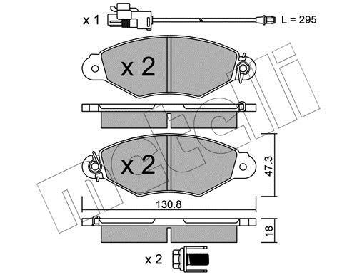 Metelli 22-0253-2 Brake Pad Set, disc brake 2202532