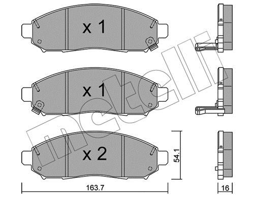 Metelli 22-0743-1 Brake Pad Set, disc brake 2207431