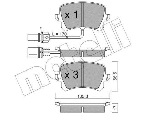 Metelli 22-0806-1 Brake Pad Set, disc brake 2208061