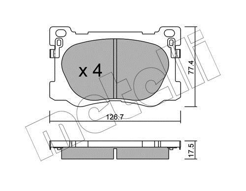 Metelli 22-1093-0 Brake Pad Set, disc brake 2210930
